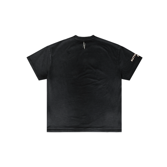 BLACK WASHED TEE