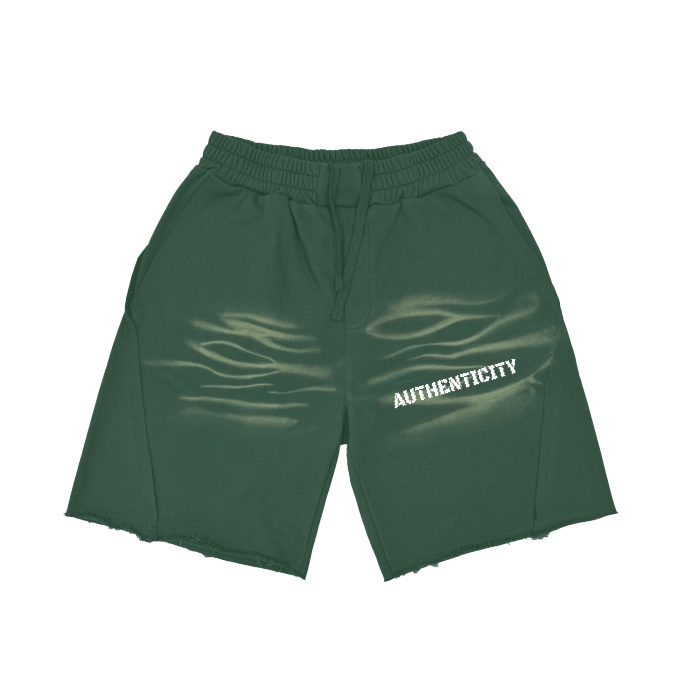 AUTHENTICITY GREEN TIGER STRIPED SHORTS